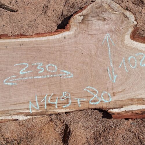 Слэб из дуба, 230x102-72см