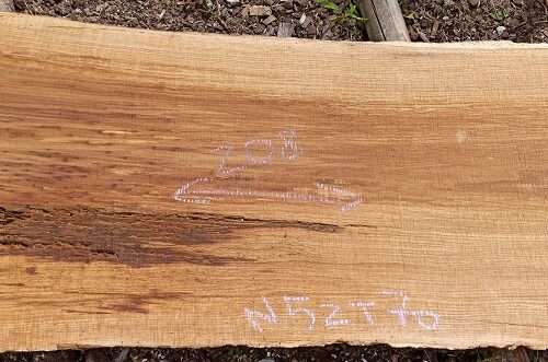 Слэб из дуба, 208x63-83см